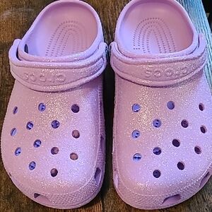 CROCS Glittery Lavender Clogs